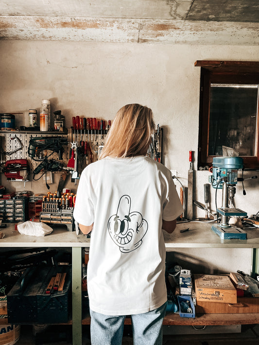 Unisex T-Shirt "laughing middle finger"