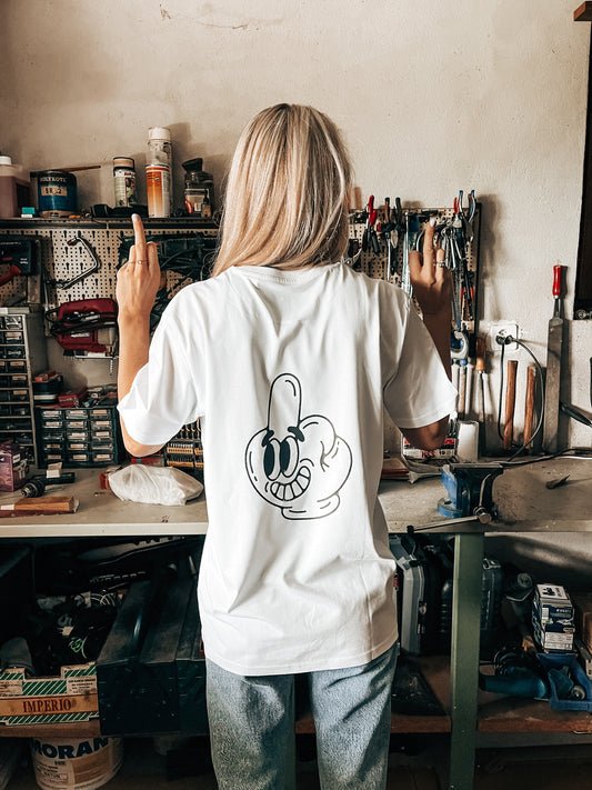 Unisex T-Shirt "laughing middle finger"