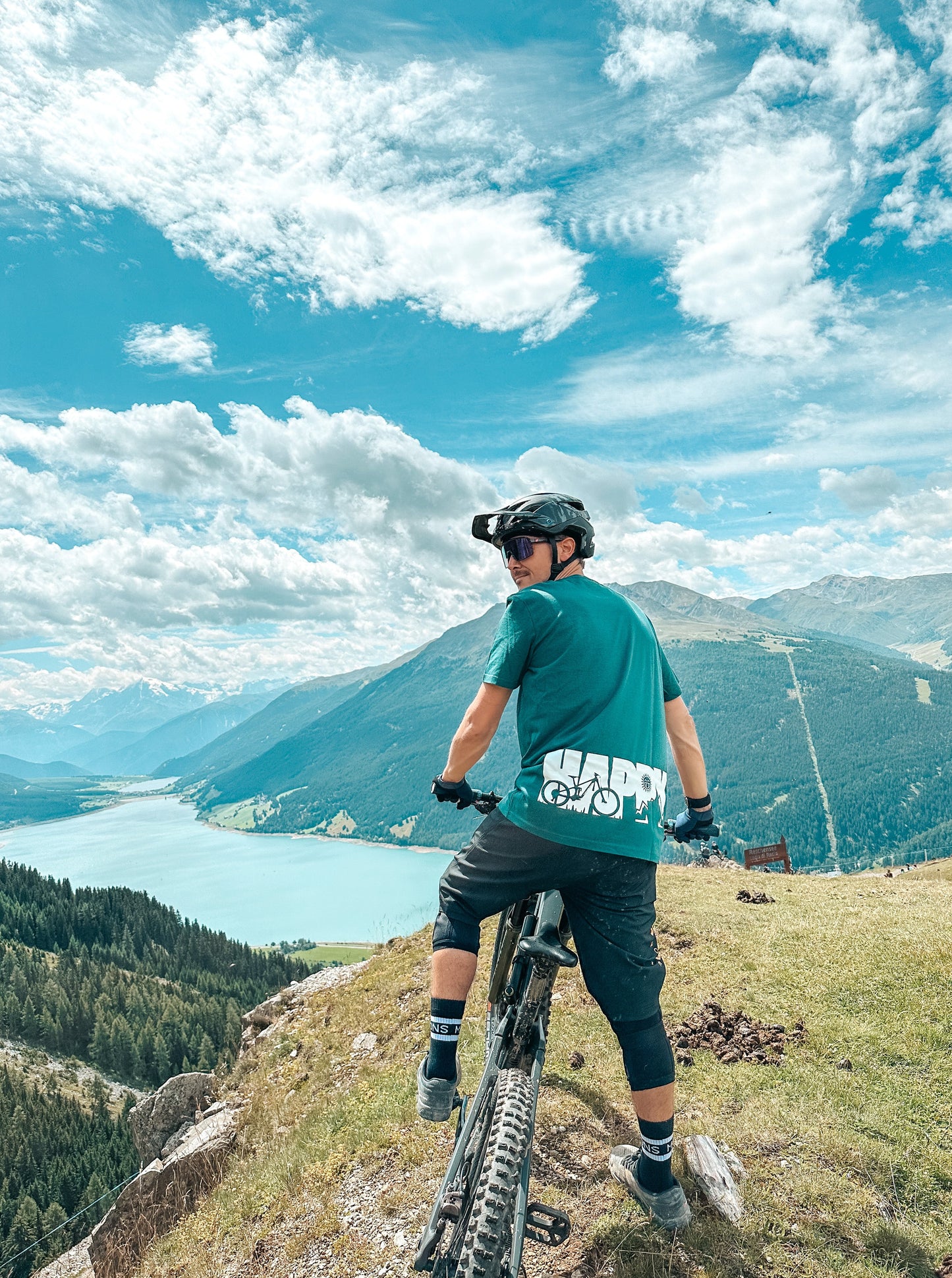 Unisex T-Shirt “happy mountain bike"