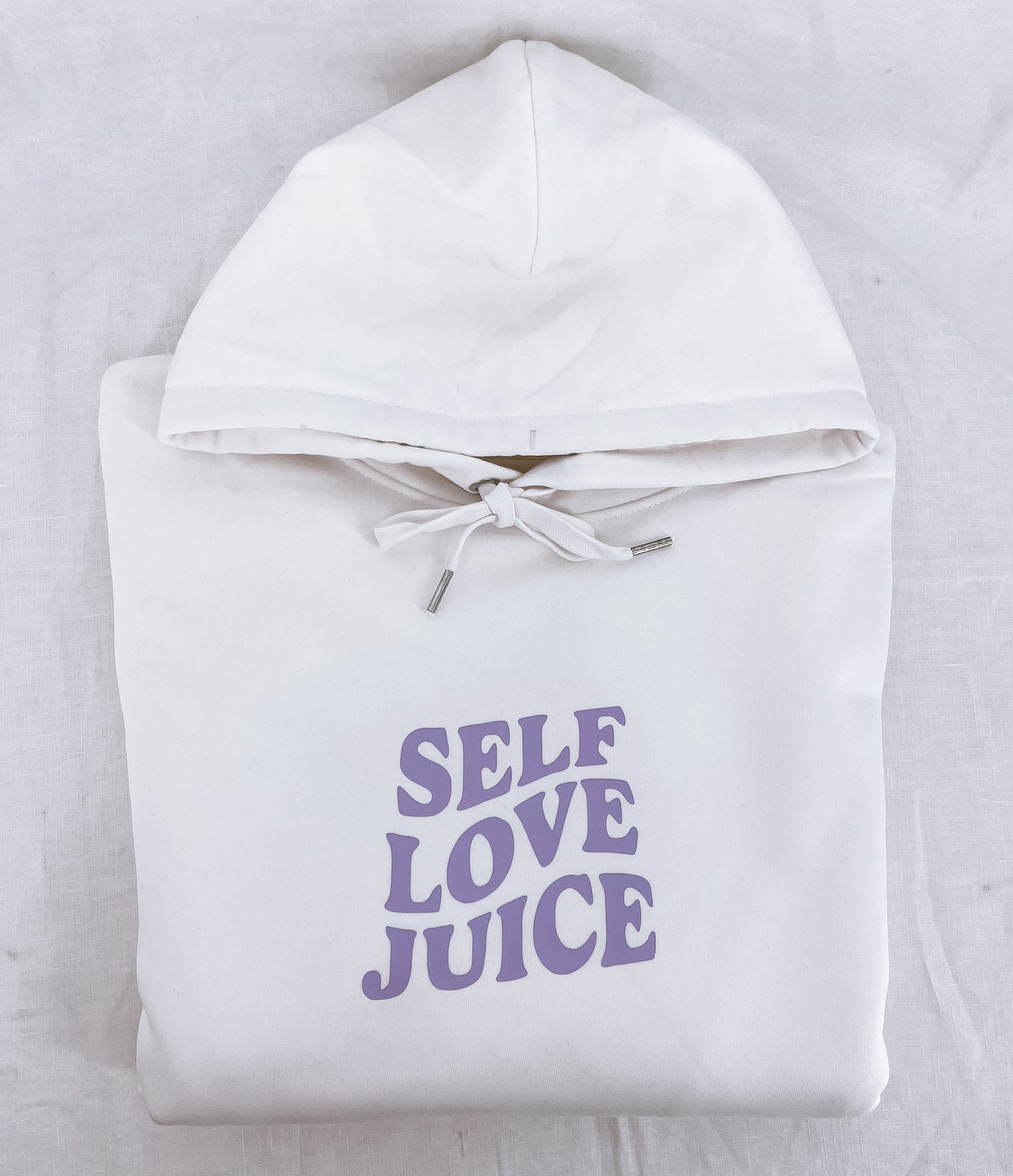 Unisex relaxed Hoodie "Self love juice" (Lila Print)